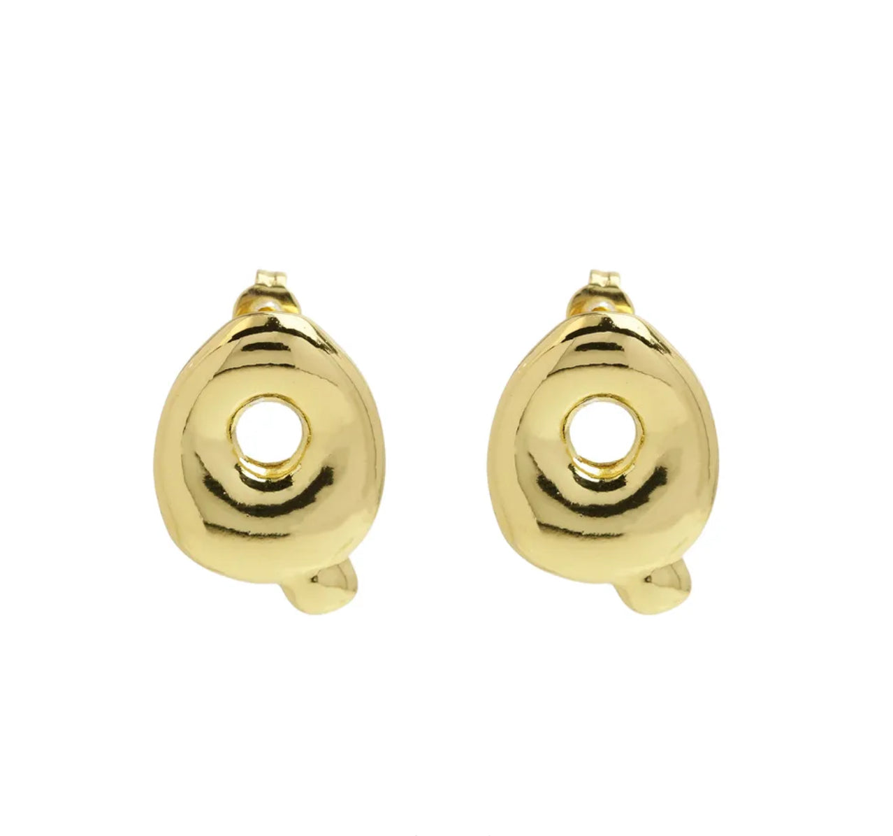 Groovy initial gold Earrings