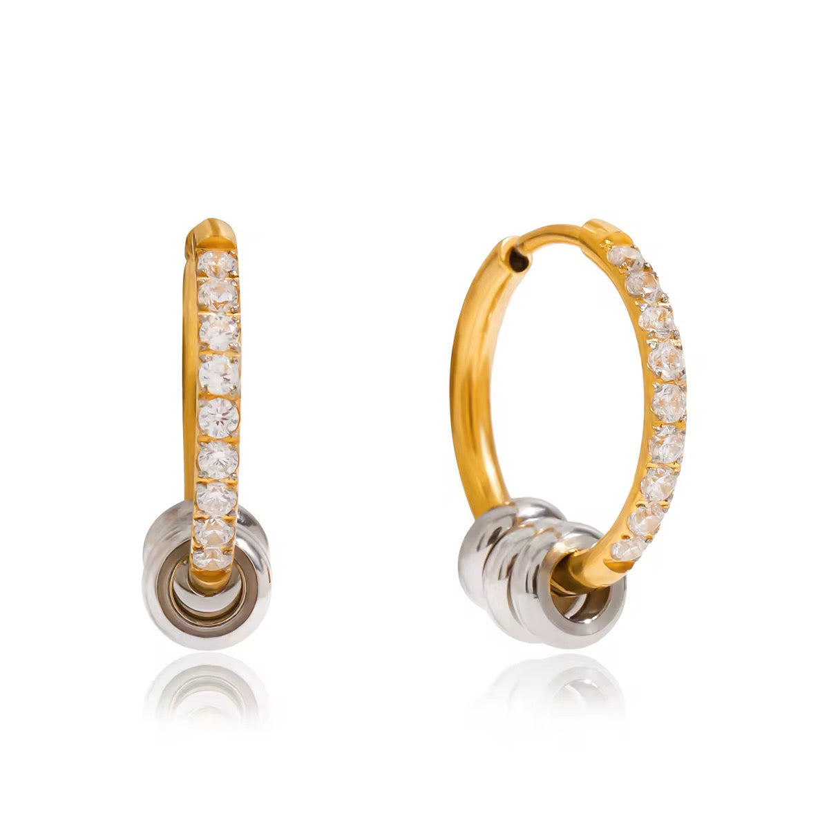 Bicolor Sparkly triple earring