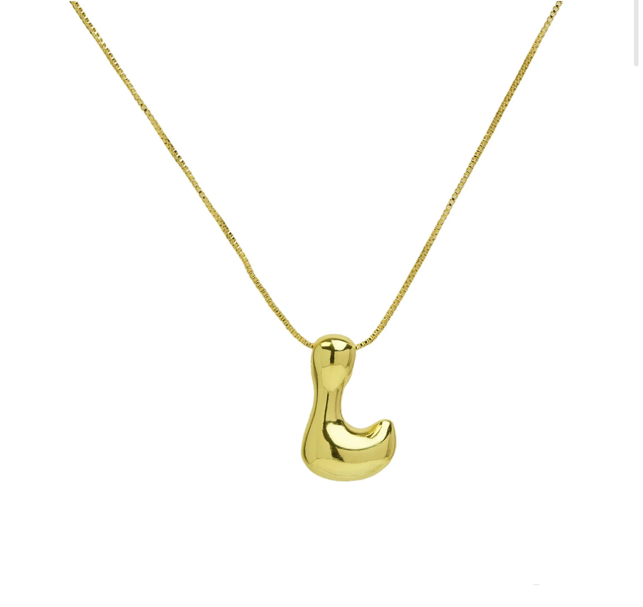 Groovy initial letter necklace GOLD