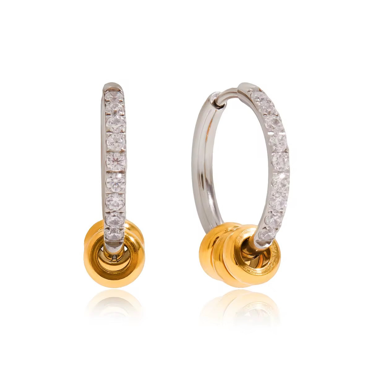 Bicolor Sparkly triple earring