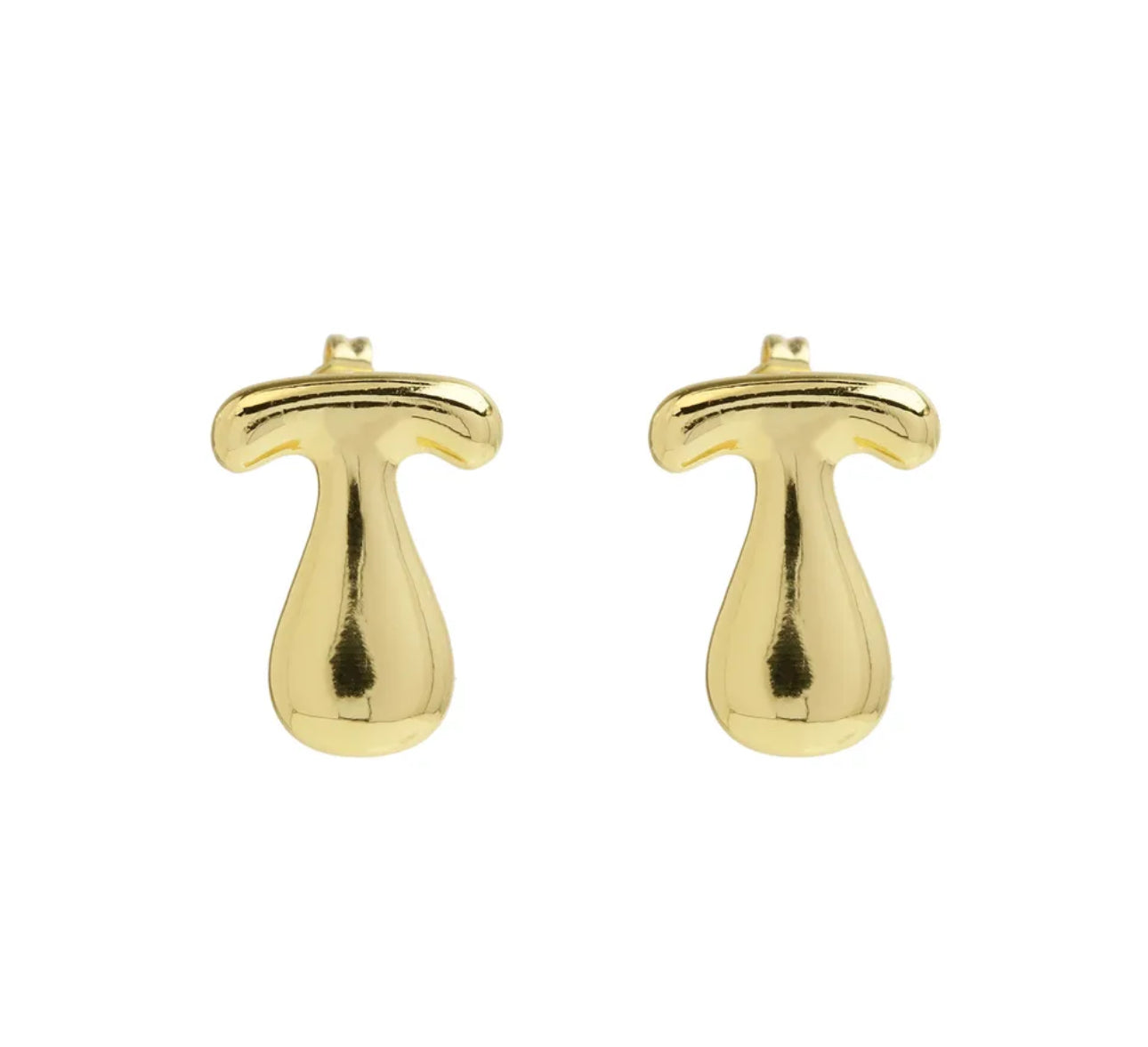 Groovy initial gold Earrings