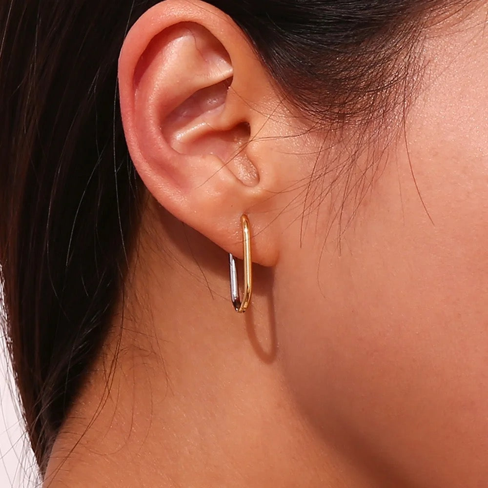 Two Tone Silvia Earrings