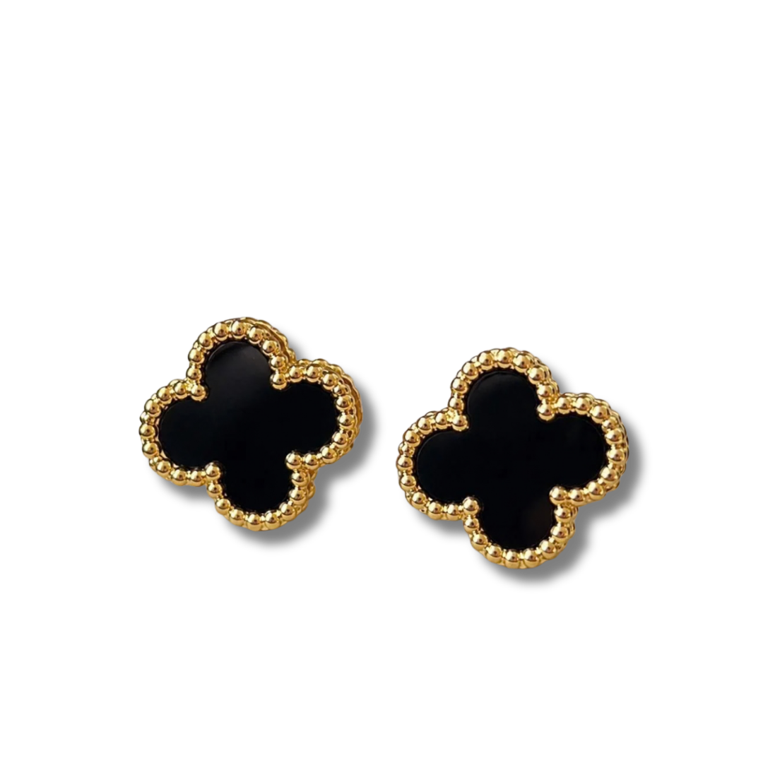 Black clover earrings