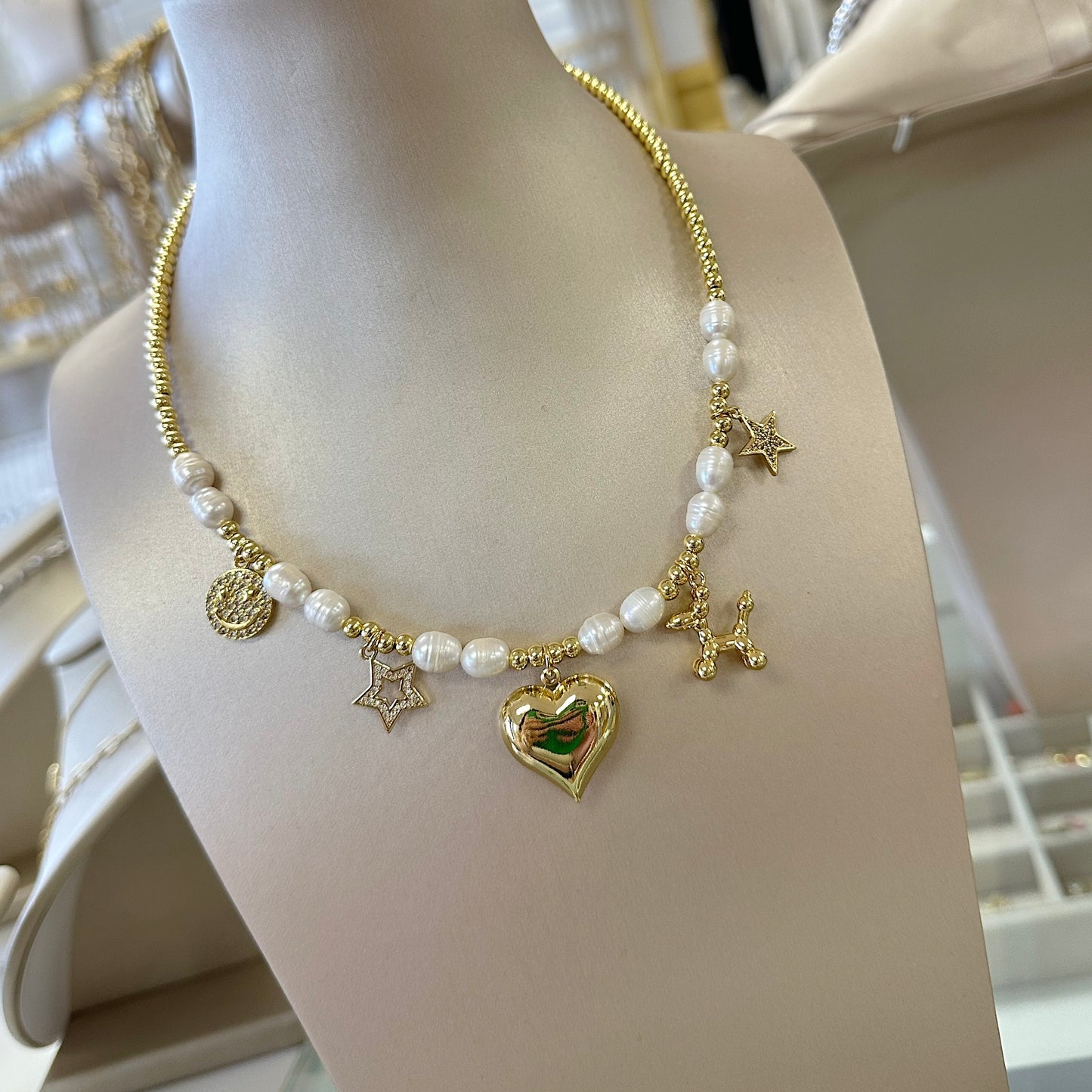 Violet charm necklace