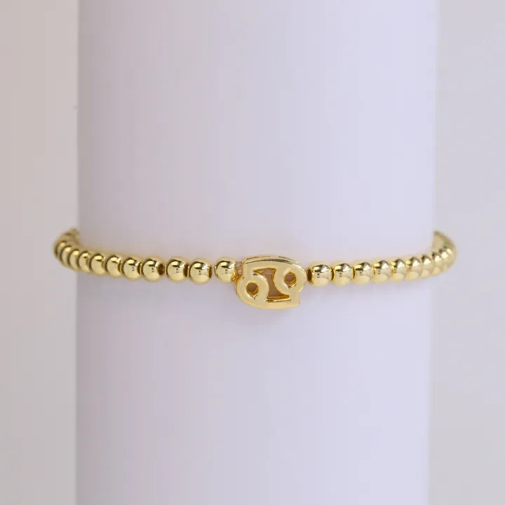 Zodiac sign gold bracelet
