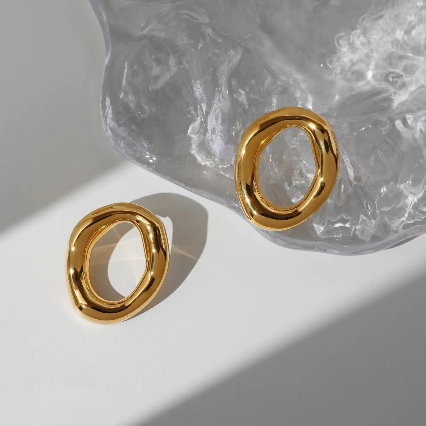 Molten loop earrings