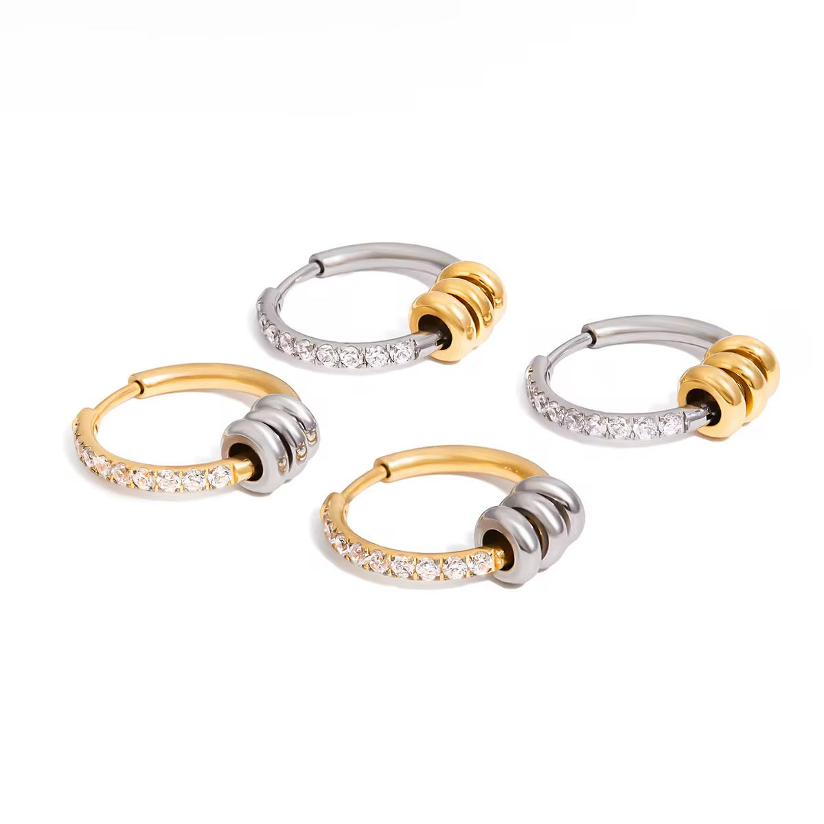 Bicolor Sparkly triple earring