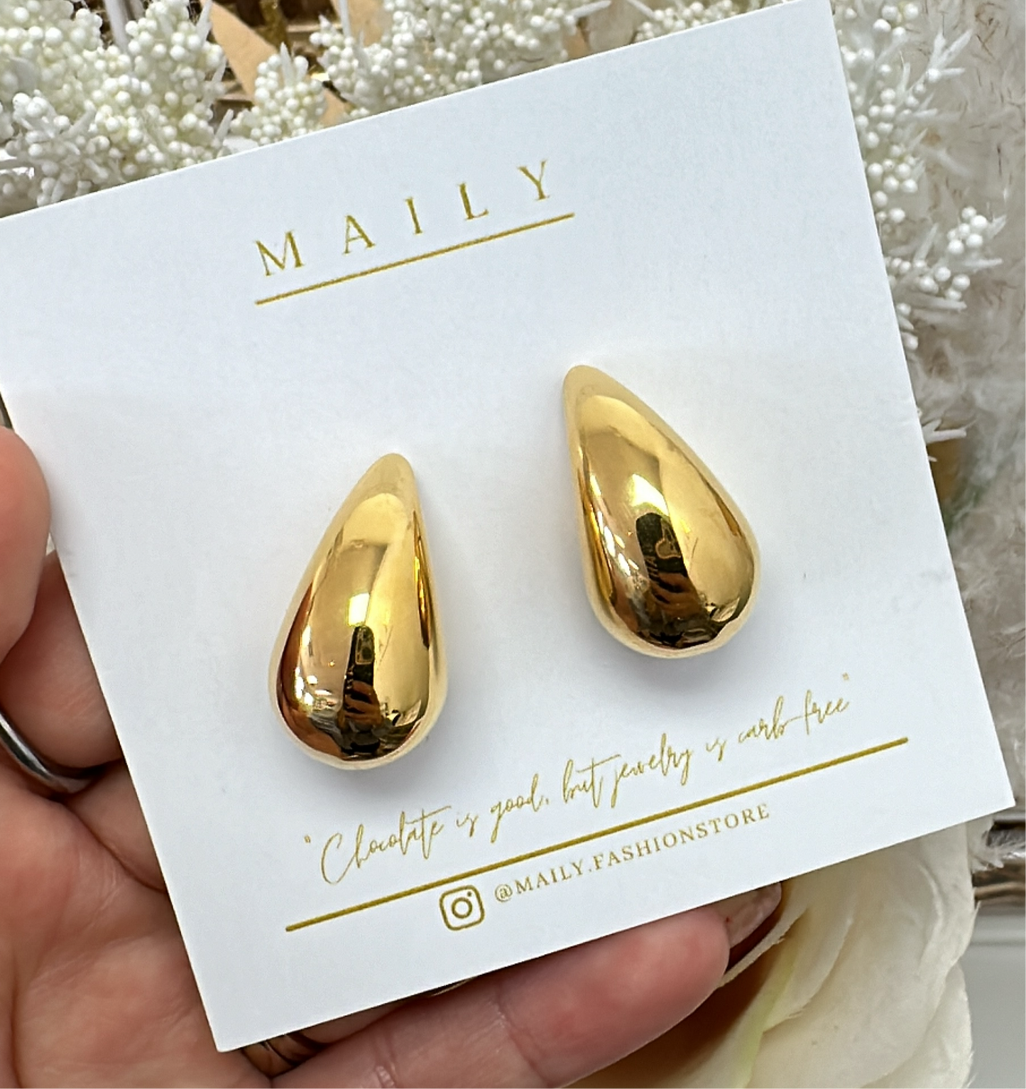 Drop Gold and Silver Earrings