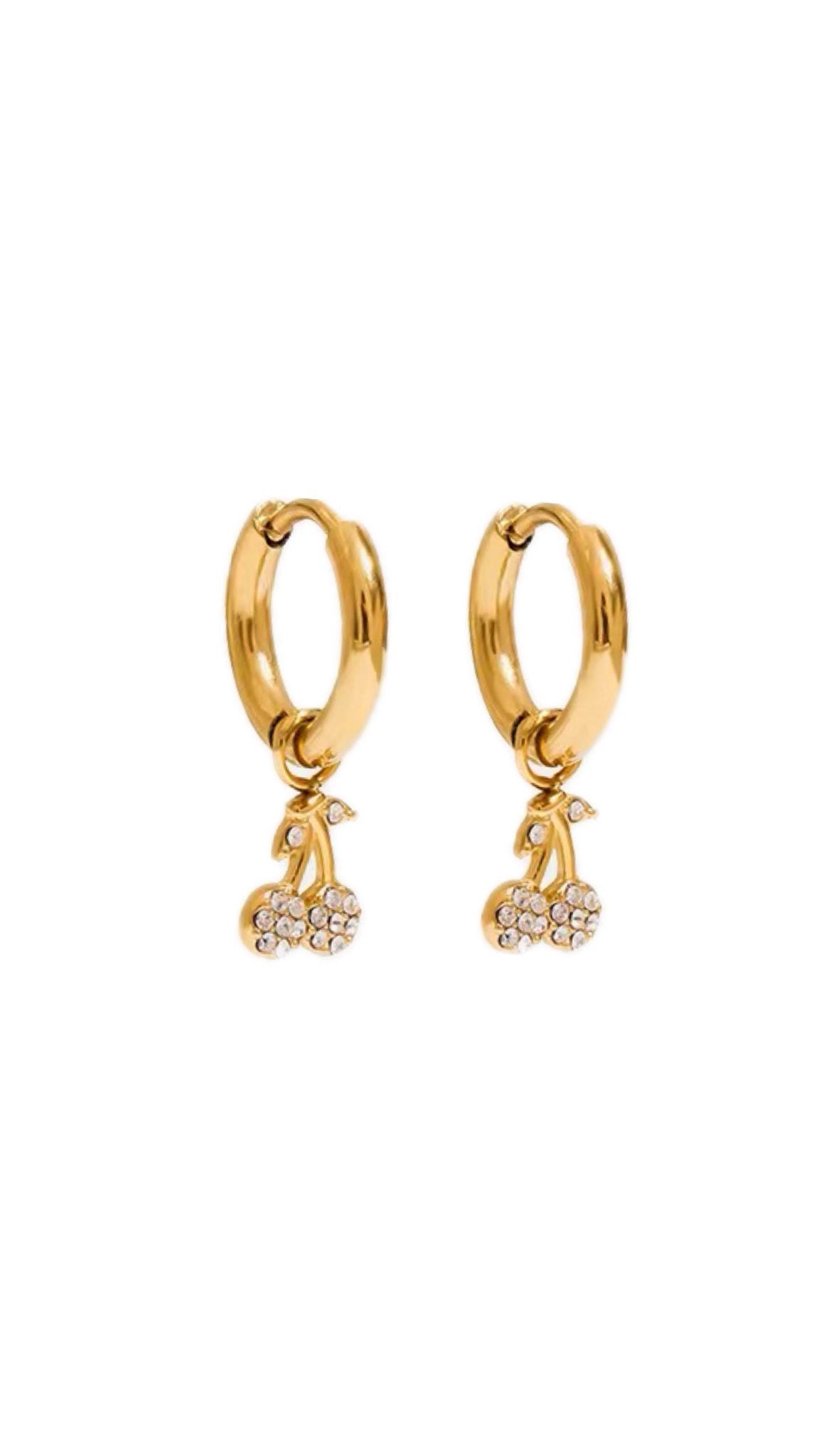 Cherry huggie earring