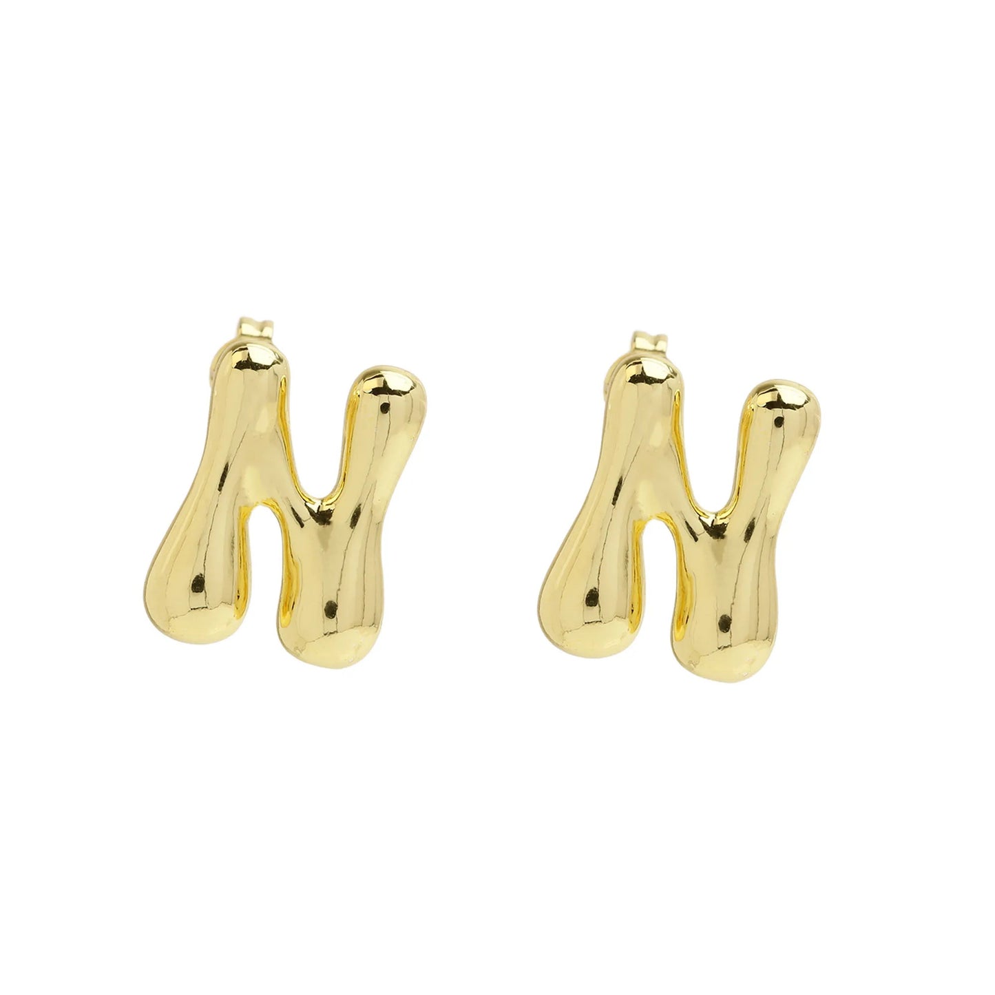 Groovy initial gold Earrings