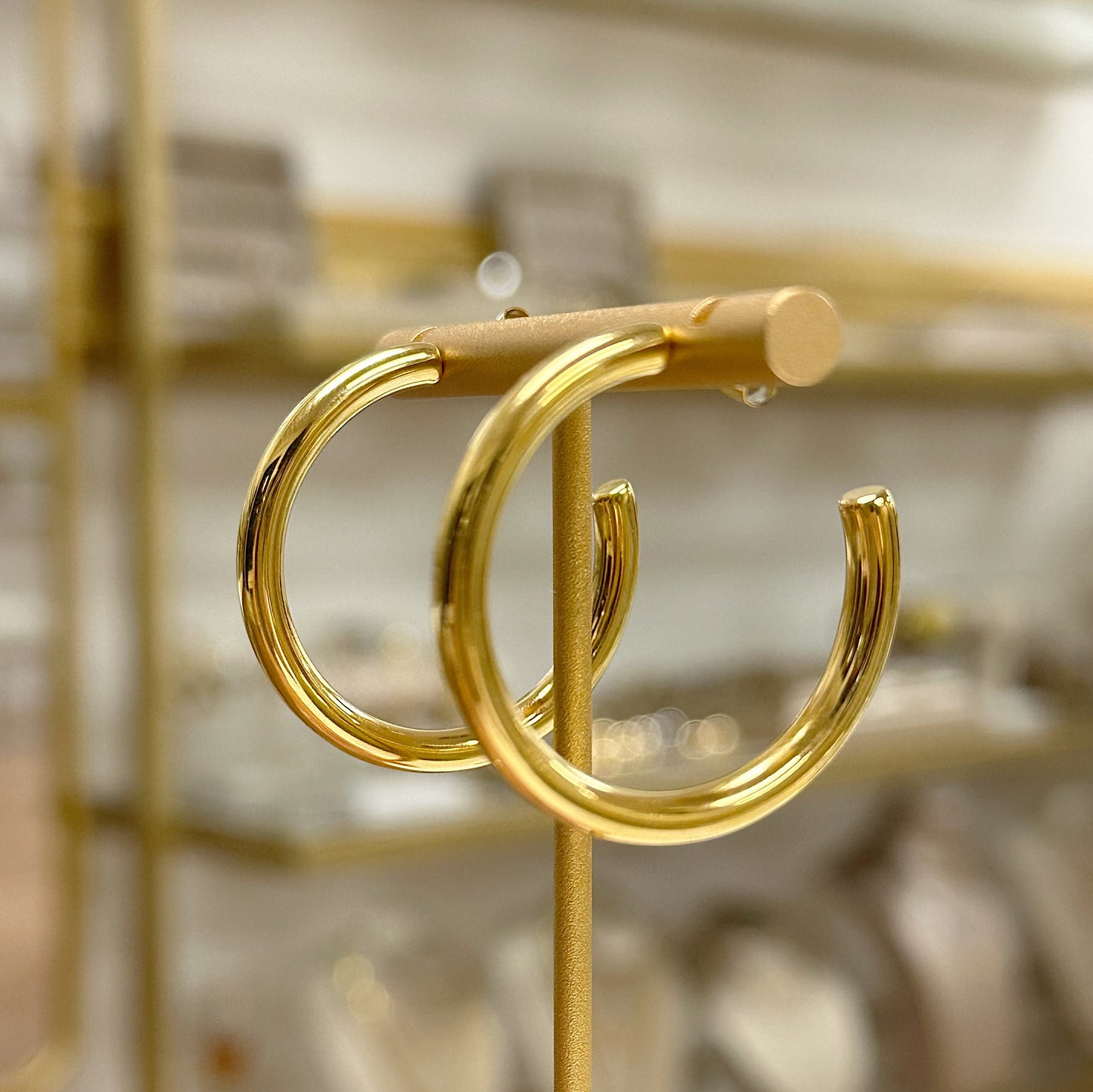 Medium sienna hoops