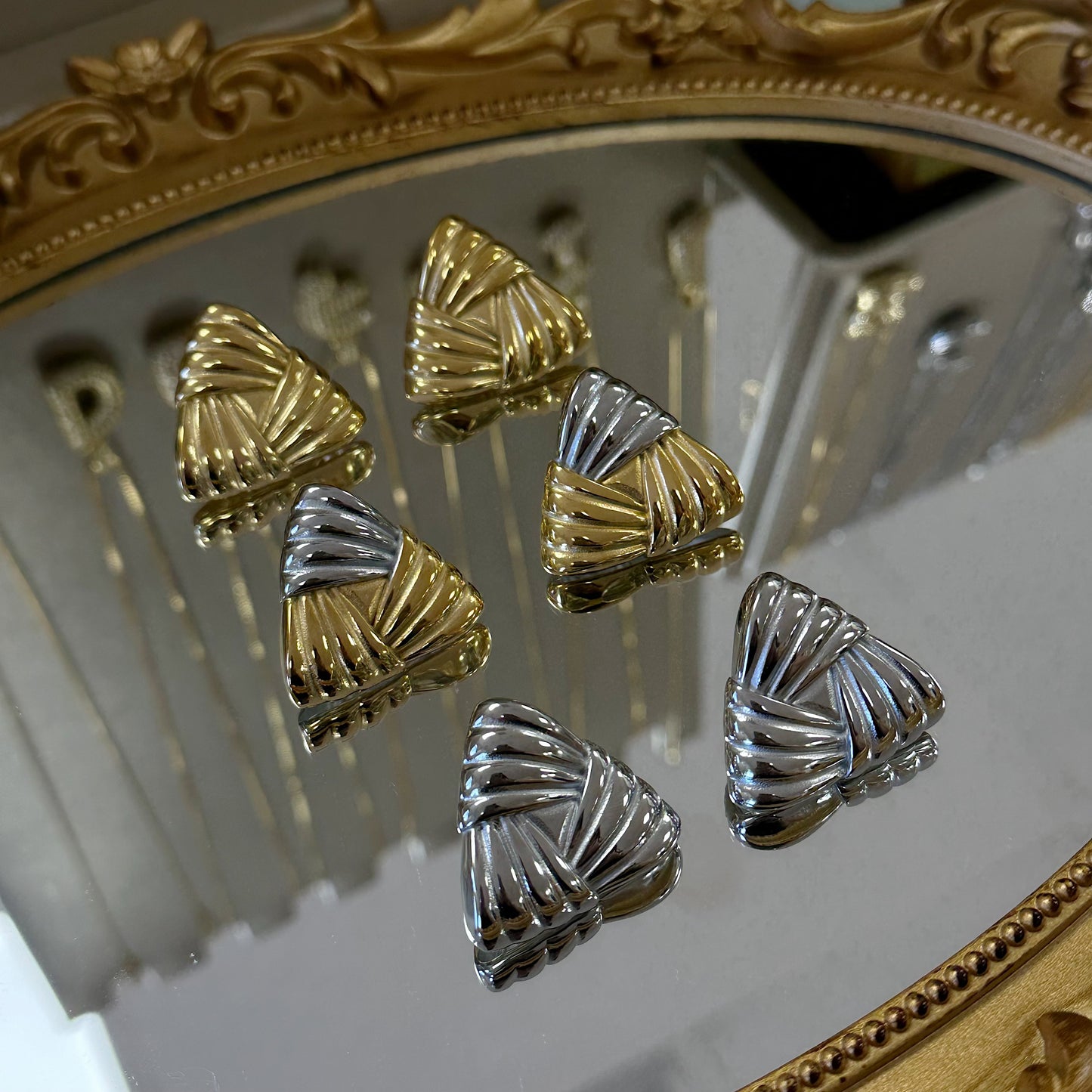 Triangle statement earrings
