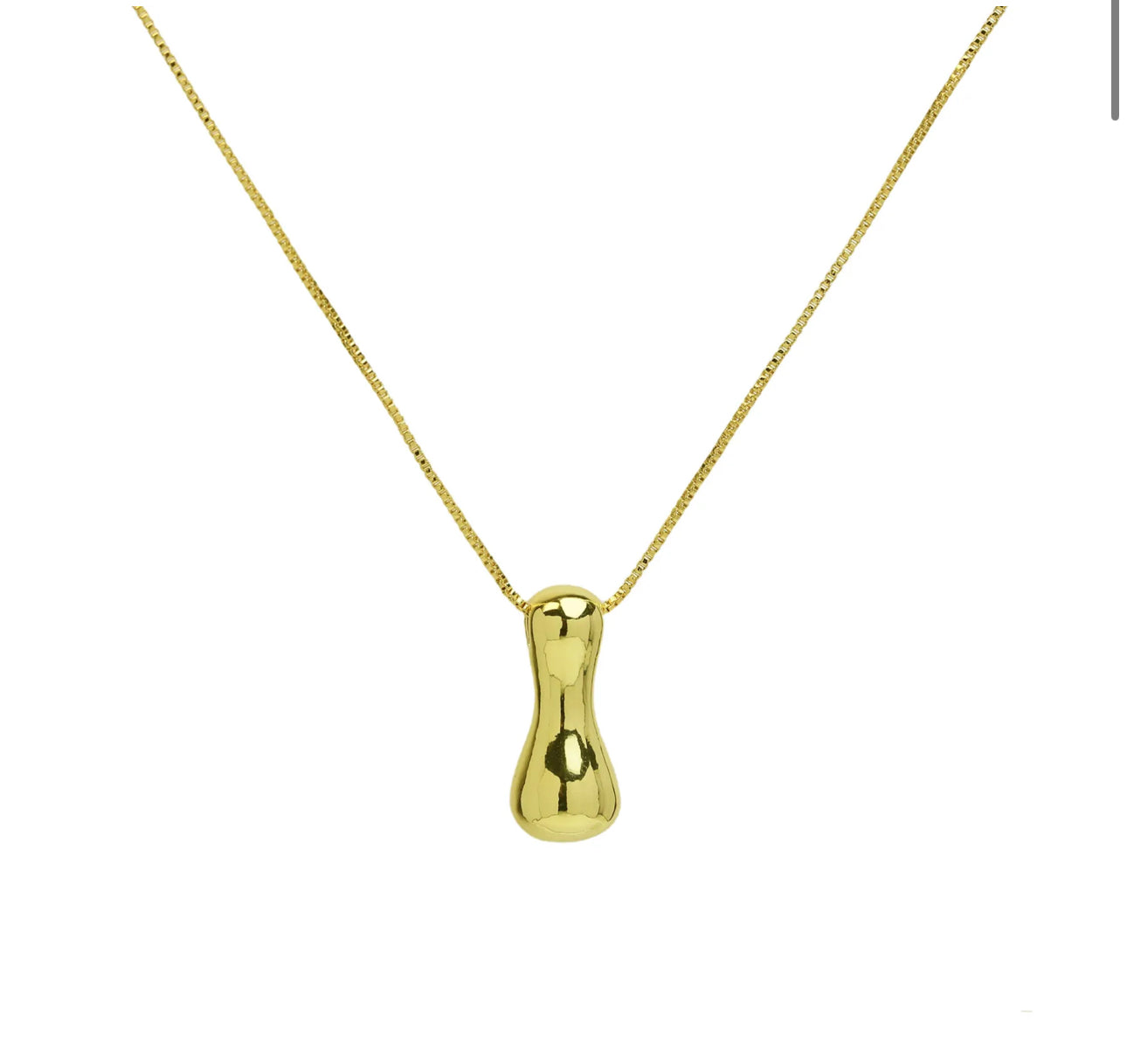 Groovy initial letter necklace GOLD