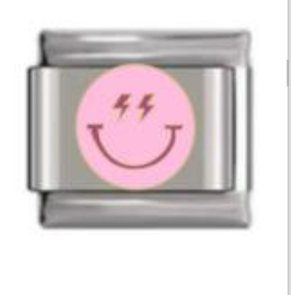 Smiley pink face Italian charm