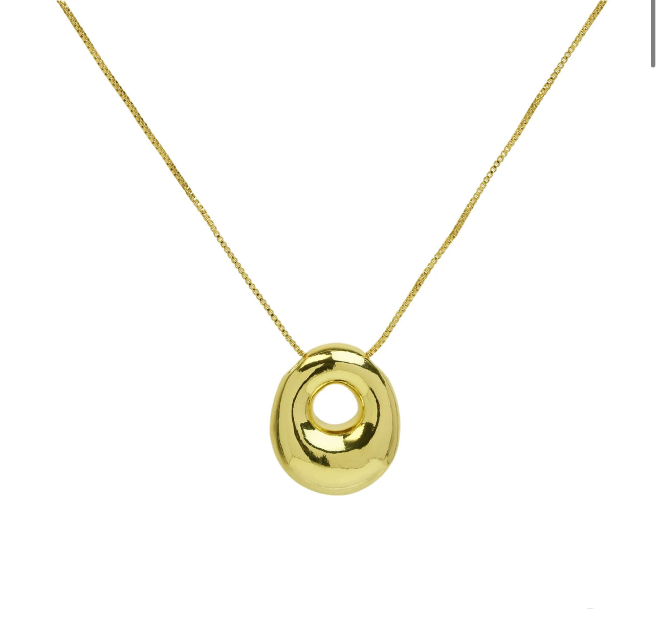 Groovy initial letter necklace GOLD