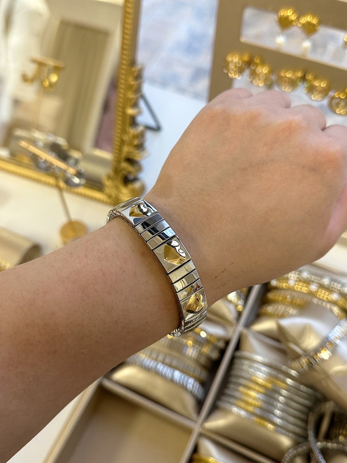 Hearts on hearts bracelet