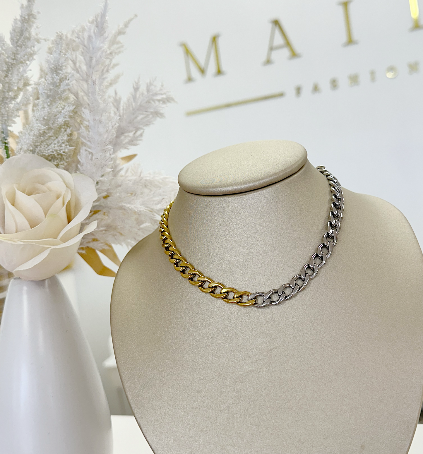 Leia two tone chain/necklace
