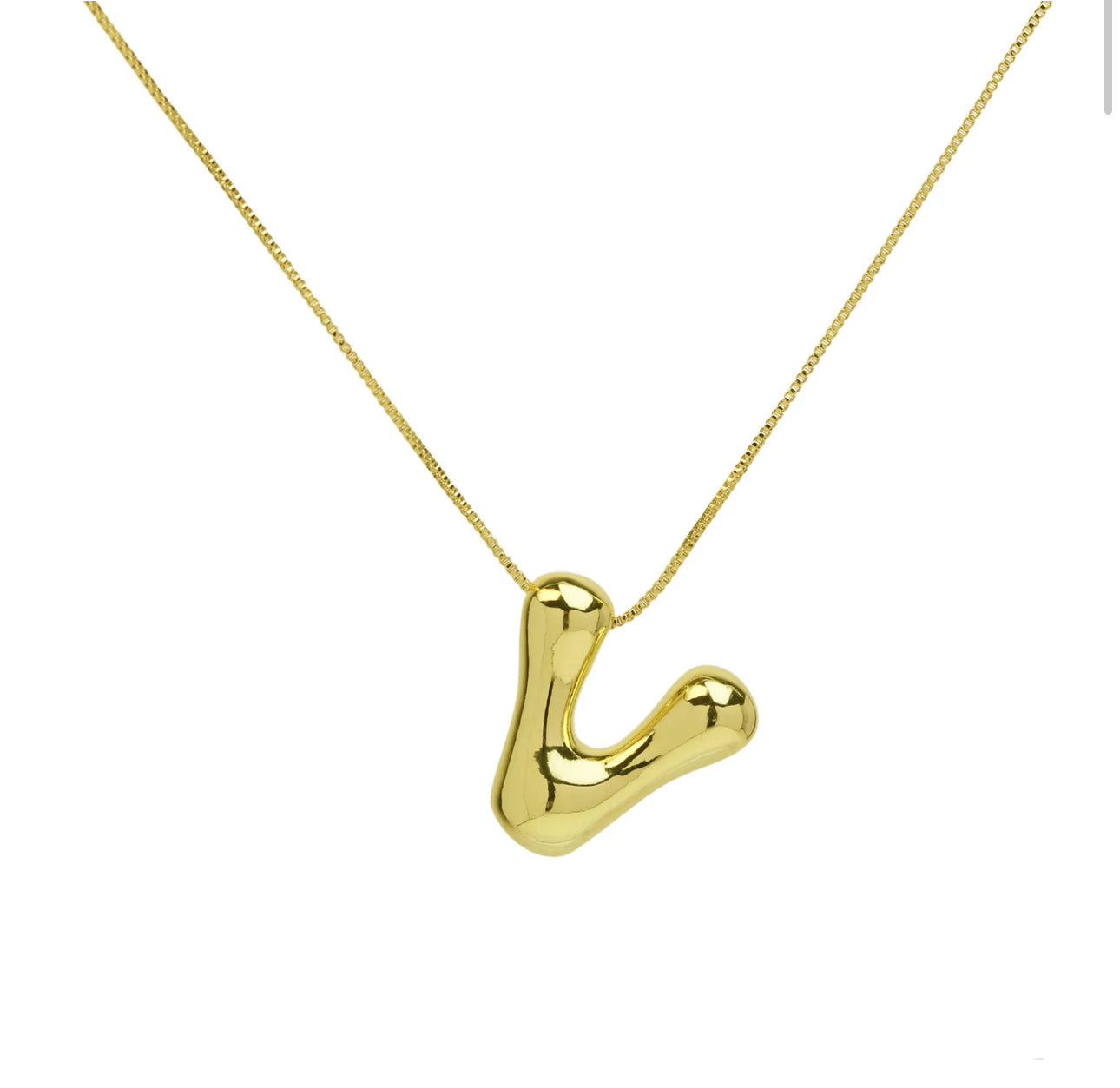 Groovy initial letter necklace GOLD