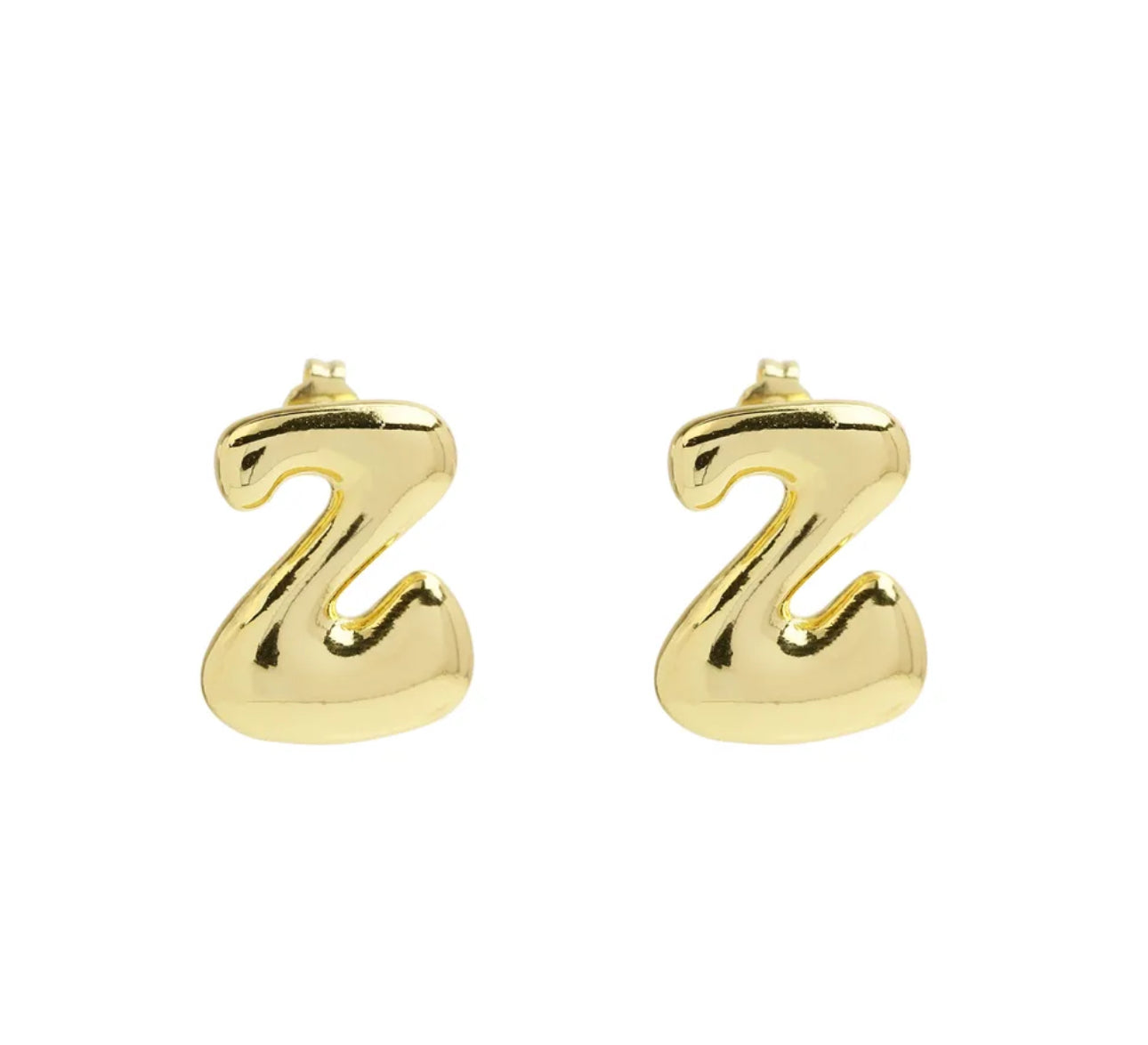 Groovy initial gold Earrings