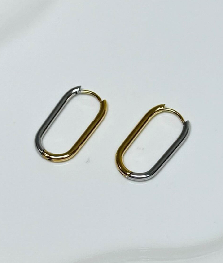 Two Tone Silvia Earrings