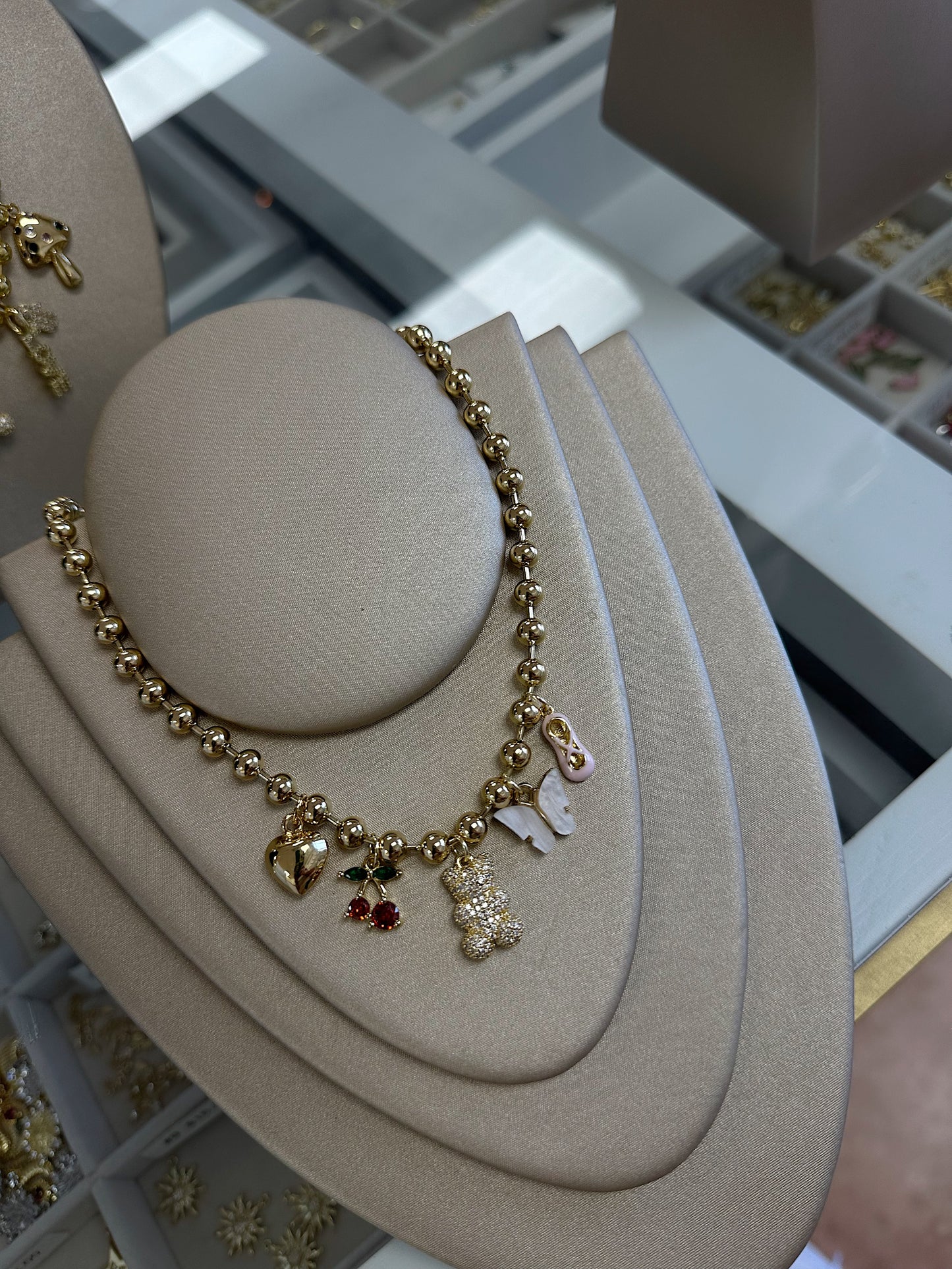 Cherry charm necklace