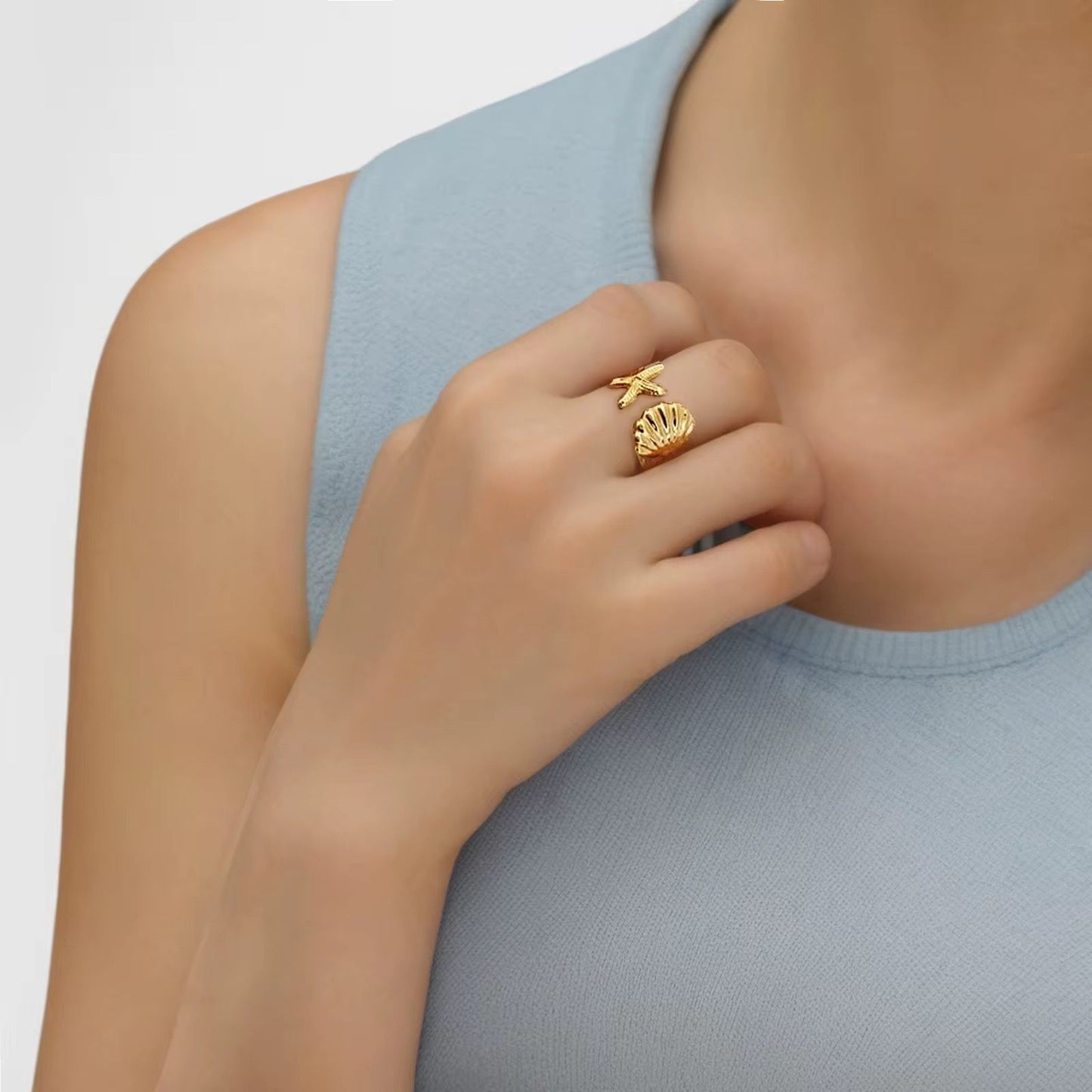 Sea Gold statement ring