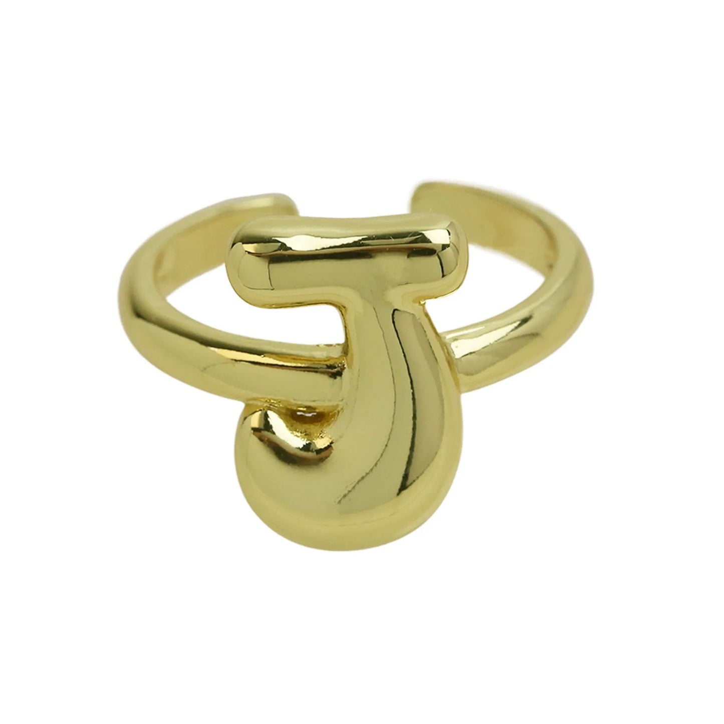 Groovy initial gold Ring