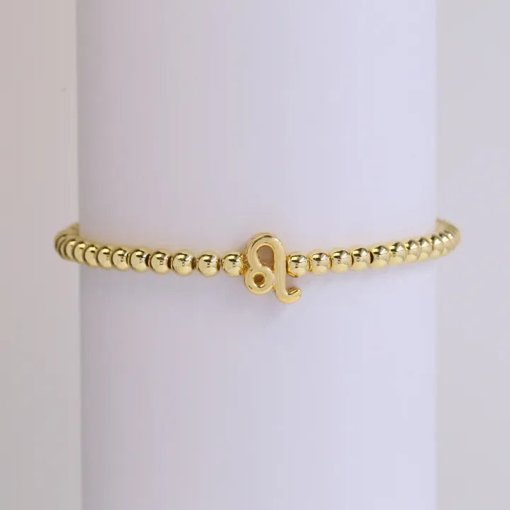 Zodiac sign gold bracelet