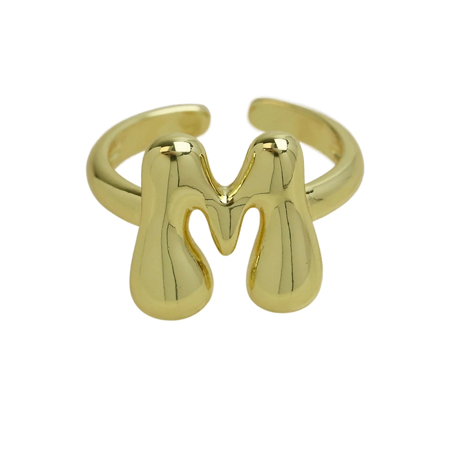 Groovy initial gold Ring