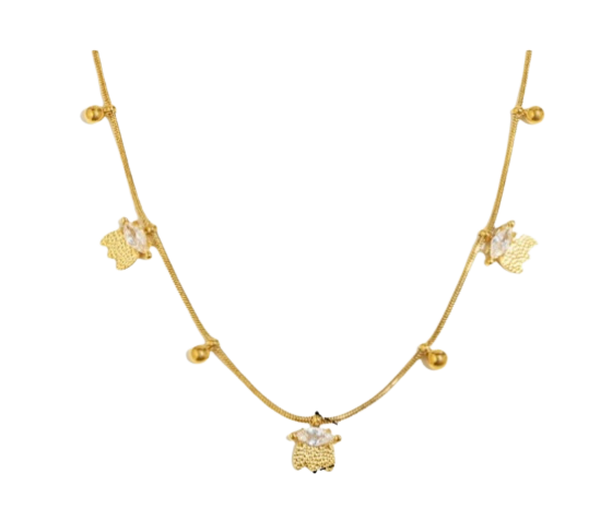 Golden spark necklace