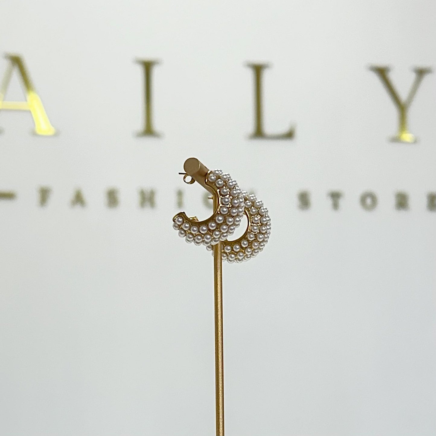 Gabriella pearl earrings GOLD&SILVER