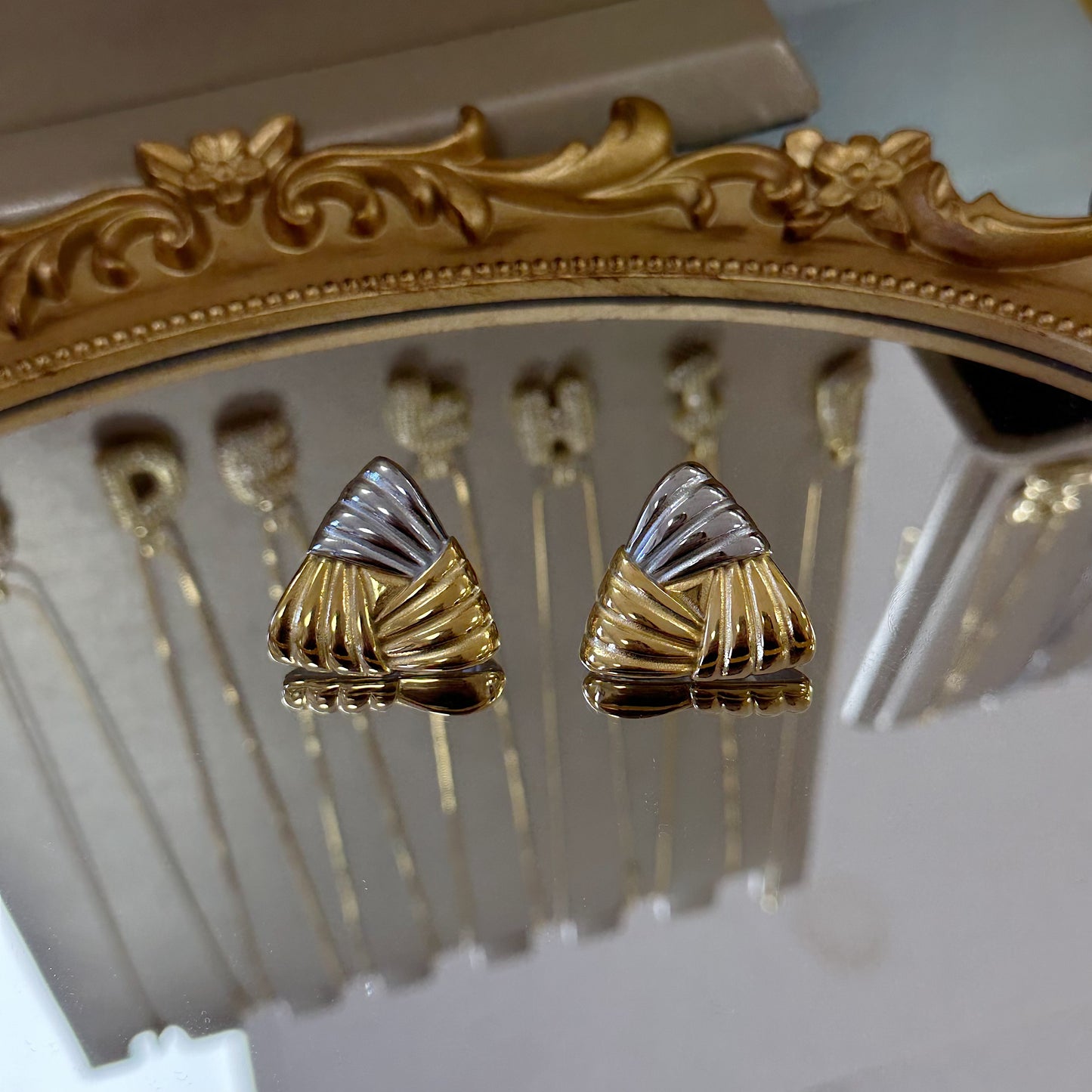 Triangle statement earrings