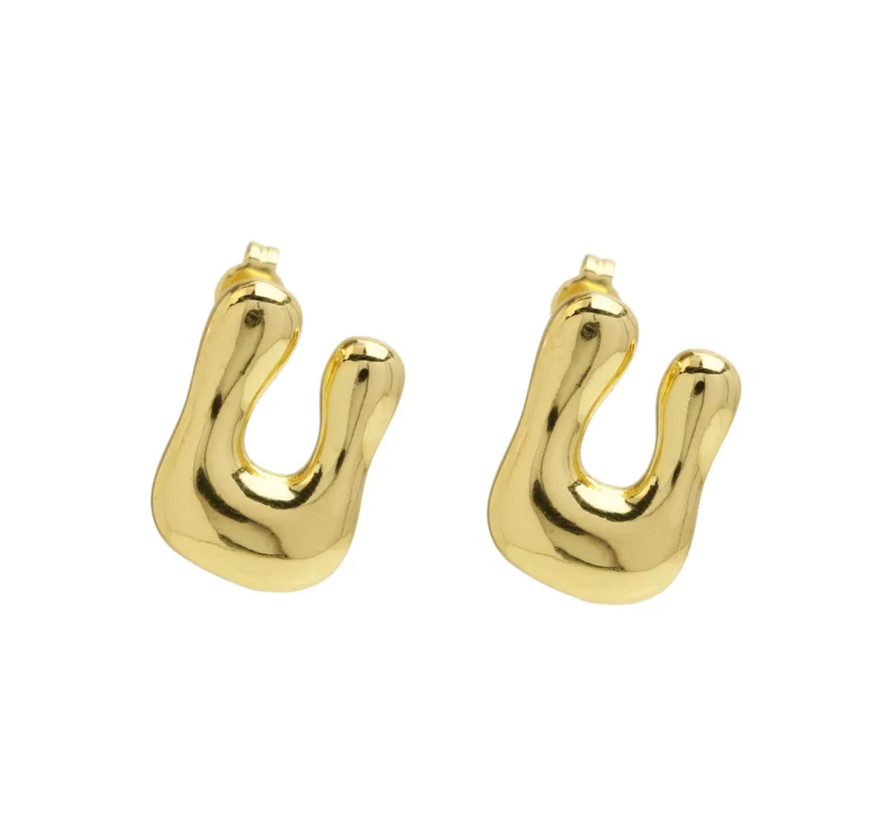 Groovy initial gold Earrings