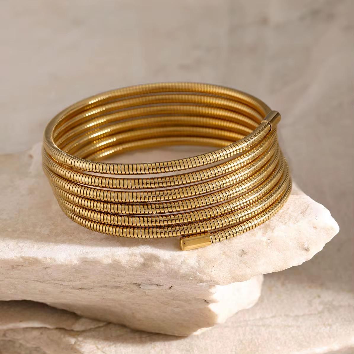 Golden wrap bracelet