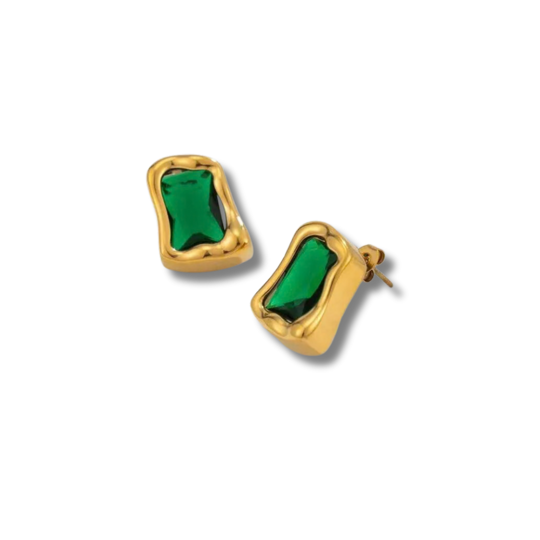 Asymmetrical squared earrings