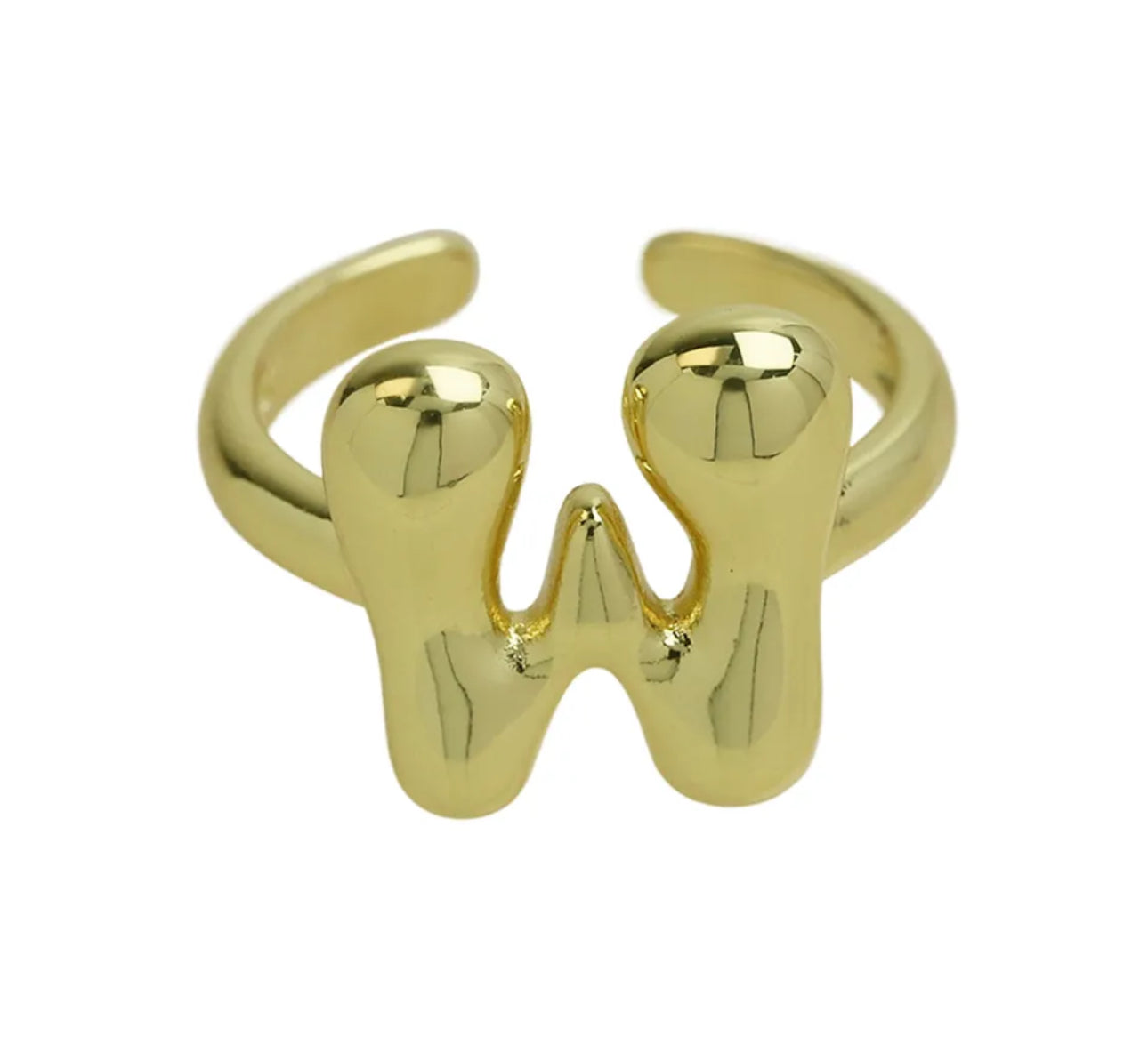 Groovy initial gold Ring