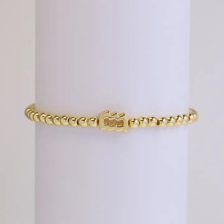 Zodiac sign gold bracelet