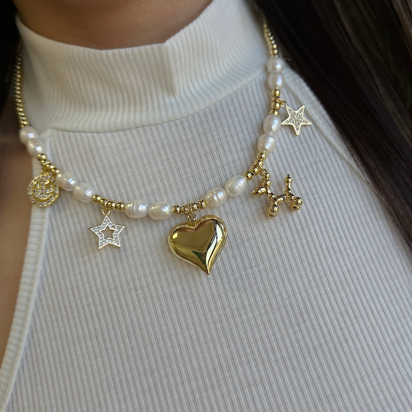 Violet charm necklace