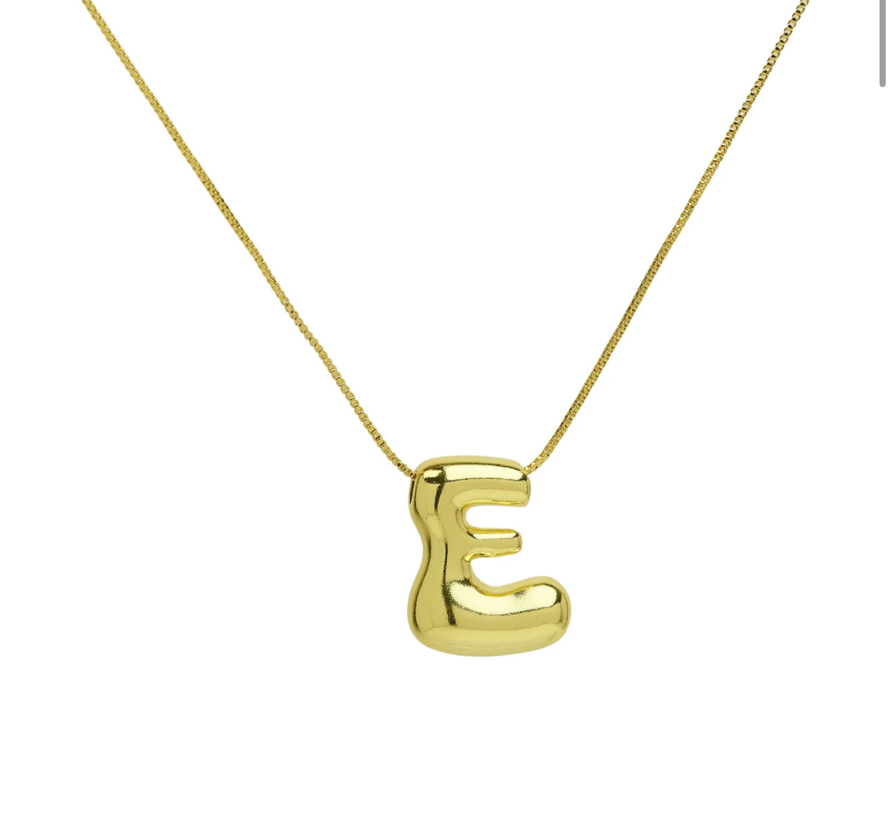 Groovy initial letter necklace GOLD