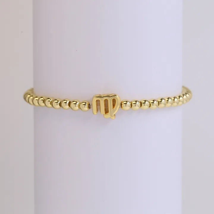 Zodiac sign gold bracelet