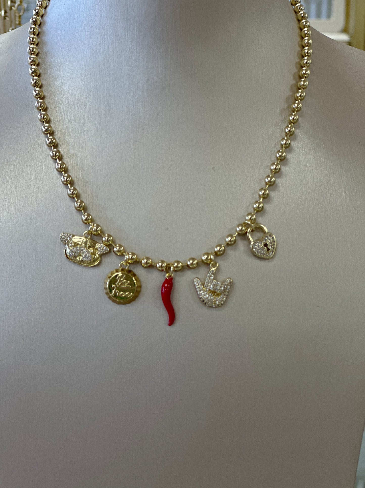 Be free charm necklace