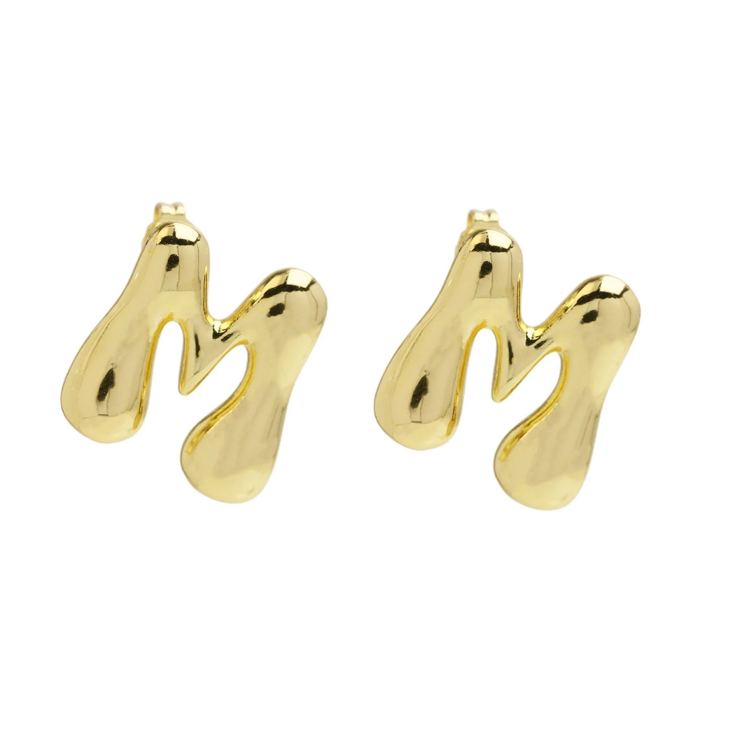 Groovy initial gold Earrings