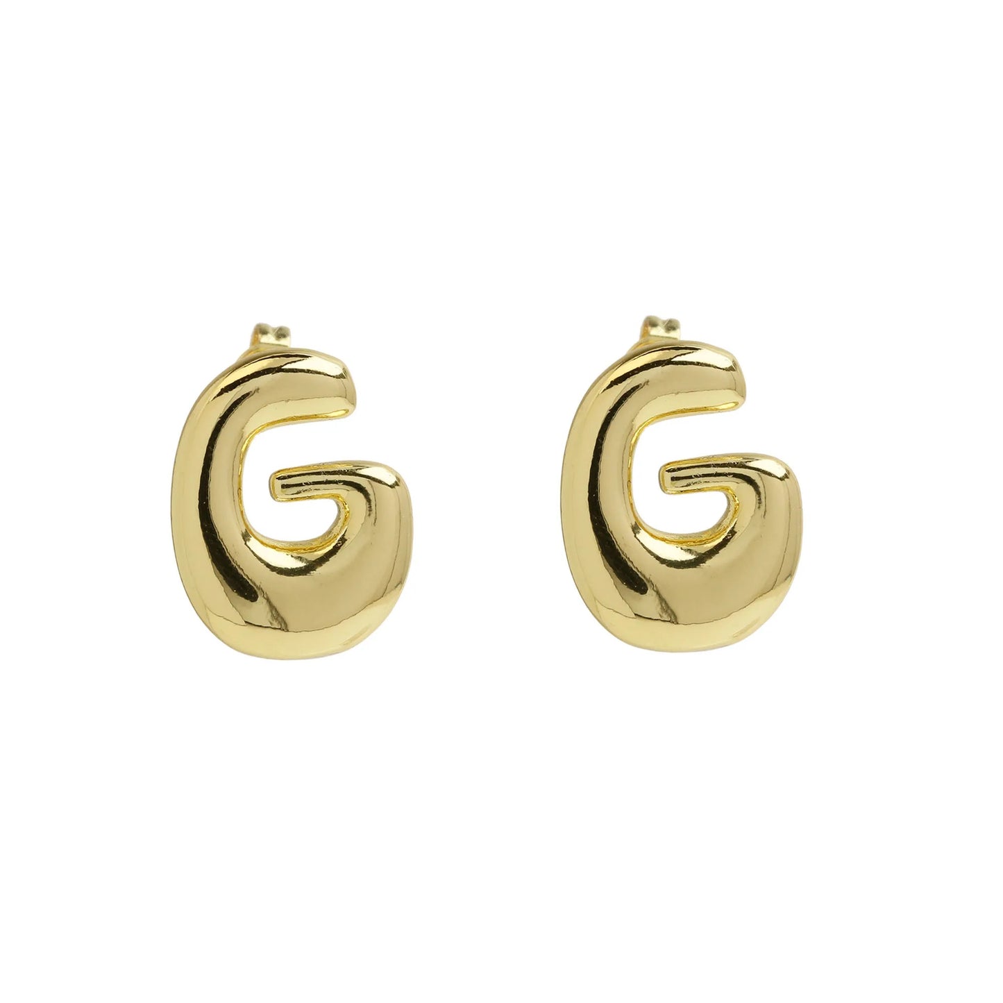 Groovy initial gold Earrings