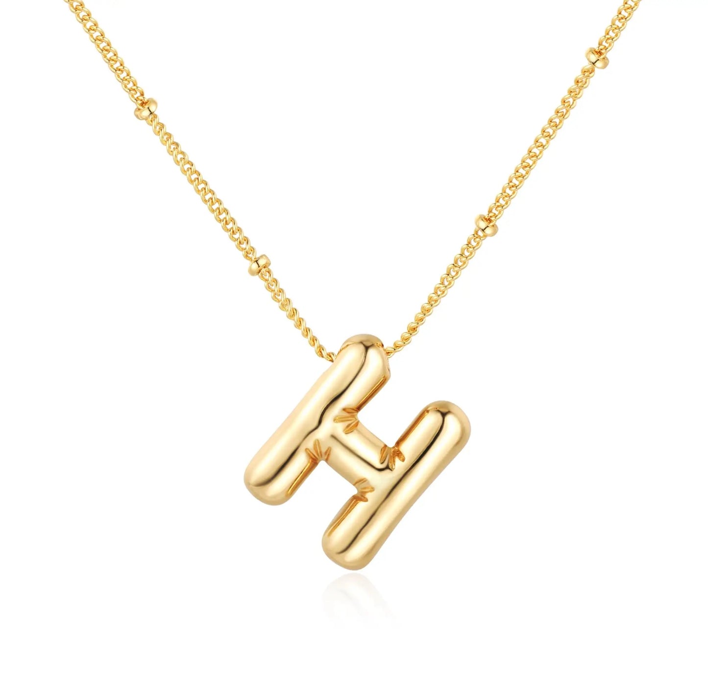 Balloon Gold initial necklace