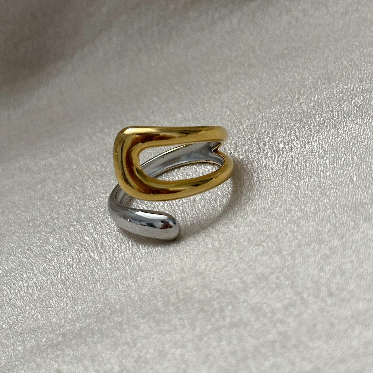 Elodie two tone Adjustable ring