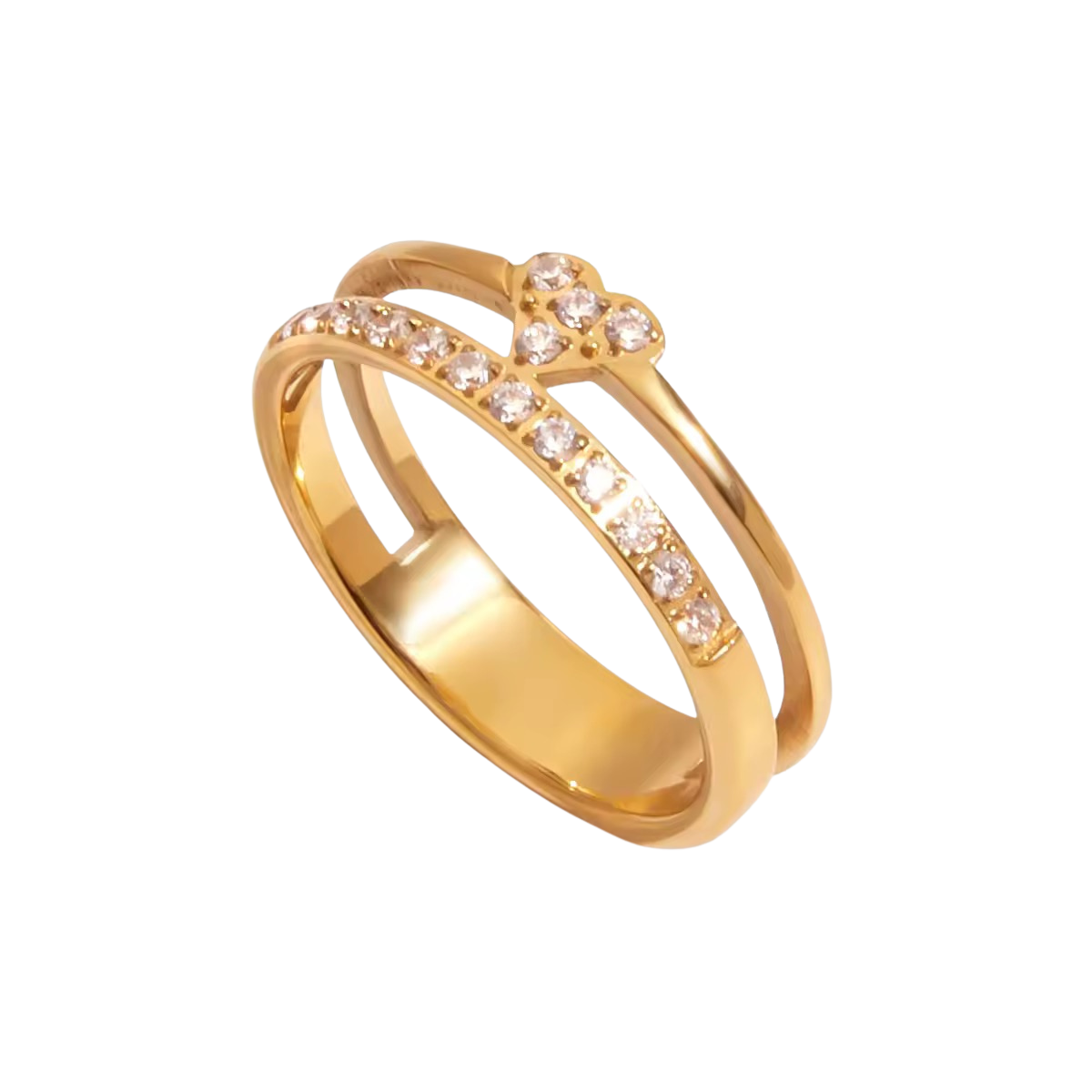 Heart shine ring