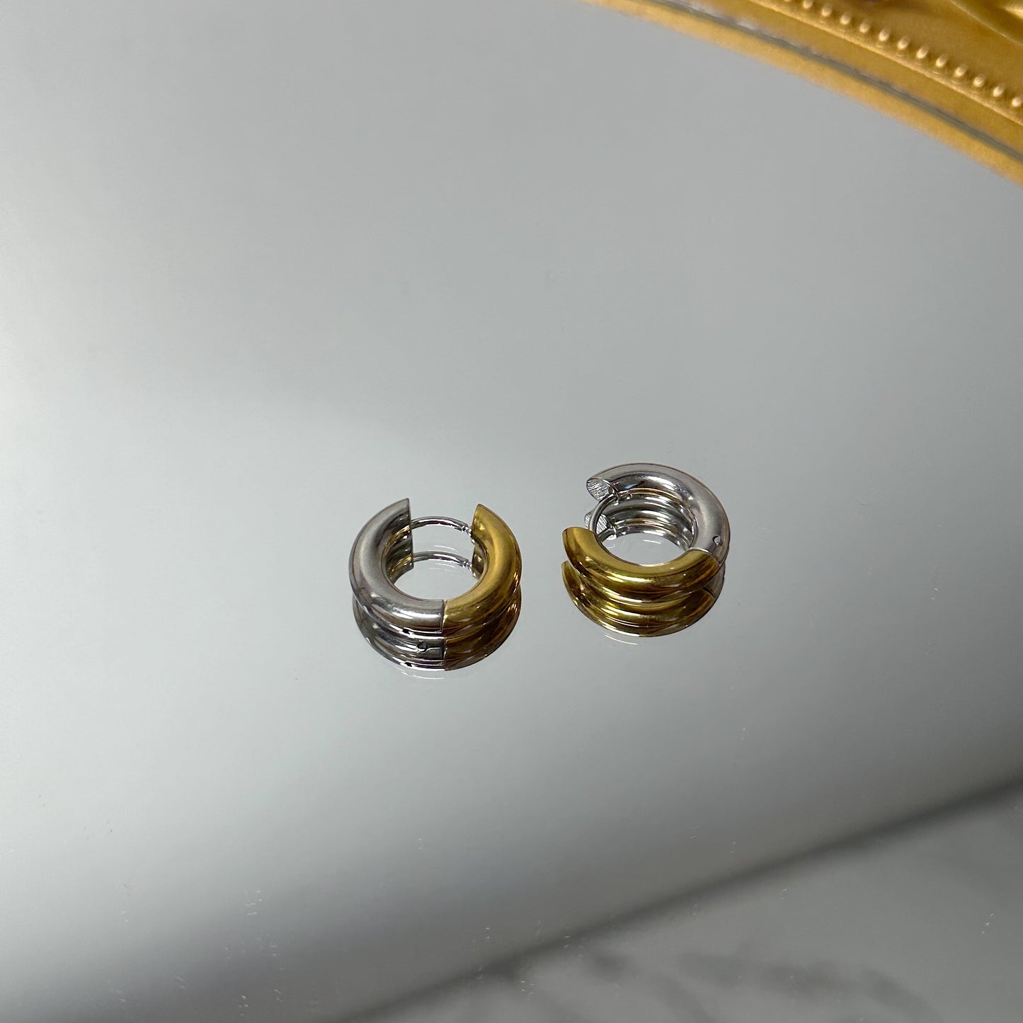 Vienna two tone earrings