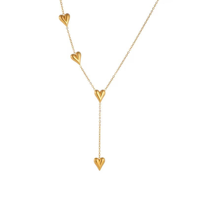 Heart tie necklace