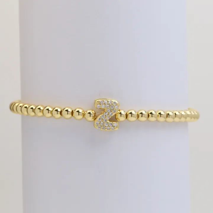Initial bubble Zirconia Bracelet