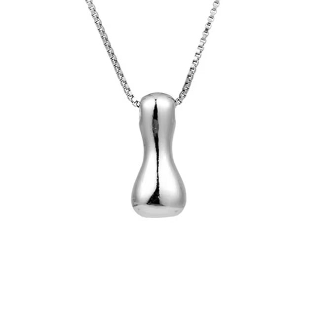 Groovy initial letter necklace SILVER